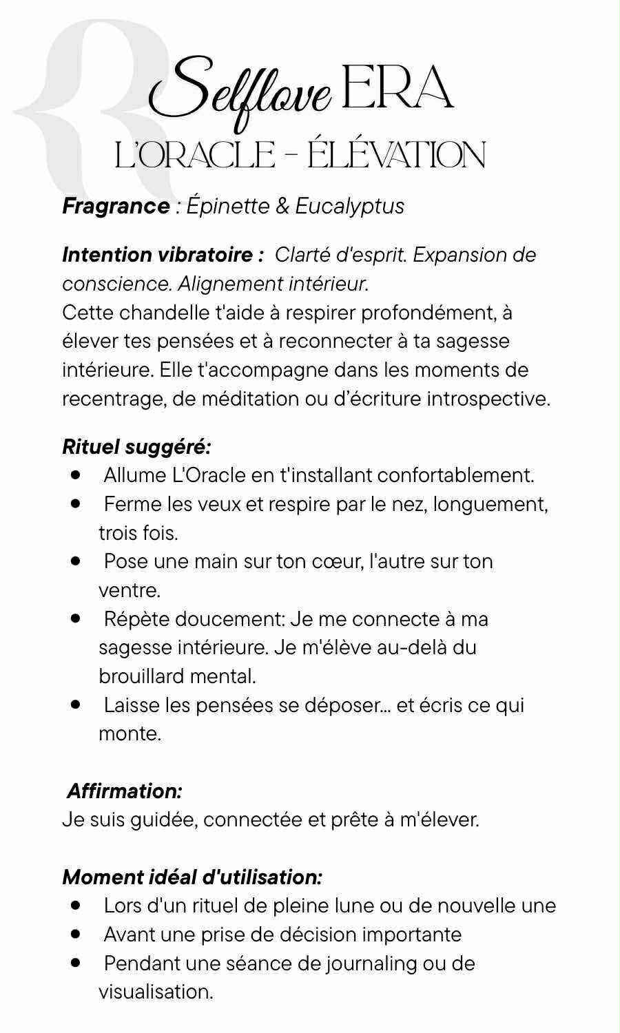 Chandelles SelfLOVE avec intentions