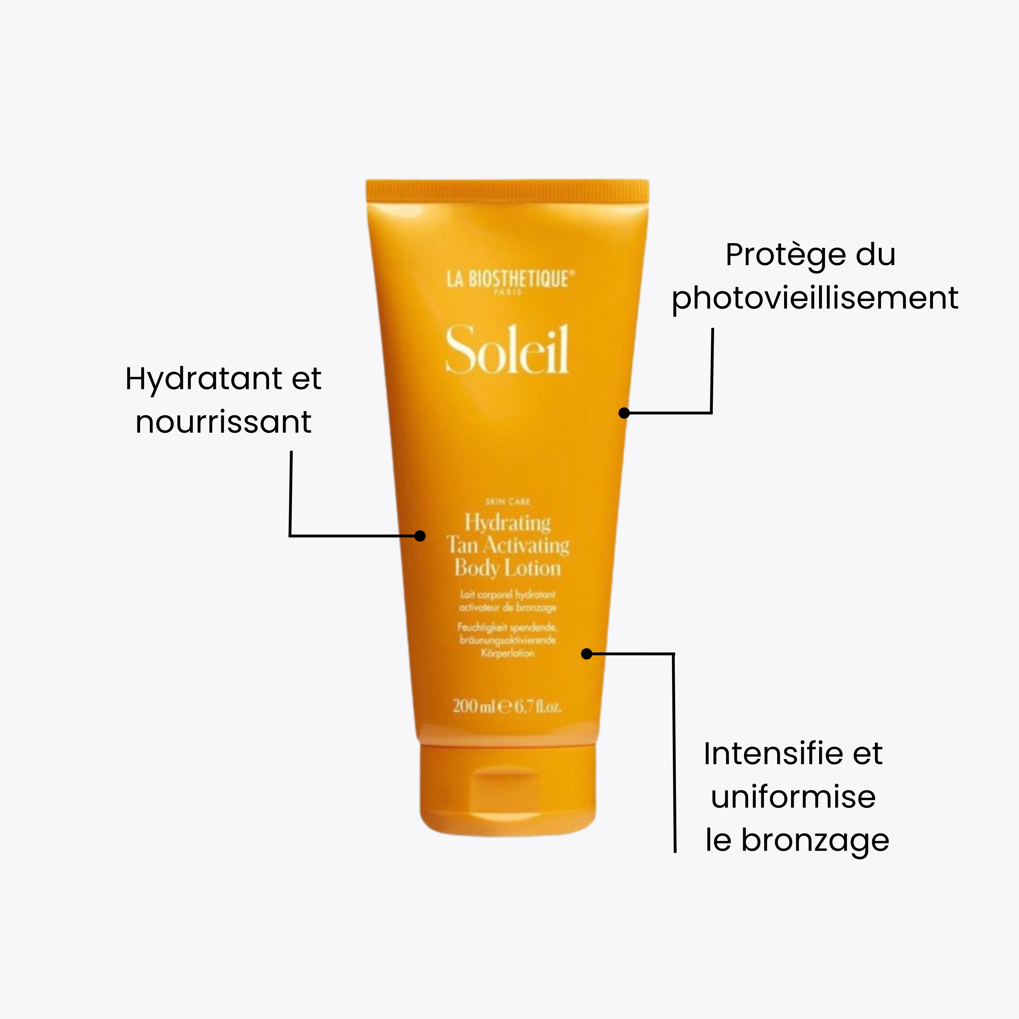 Soleil | Lait corporel hydratant activateur de bronzage | Hydrating Tan Activating Body Lotion