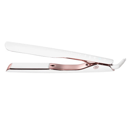 Fer T3  | Fer plat intelligent | Lucea Smooth ID 1 pouce Blanc et Or Rose